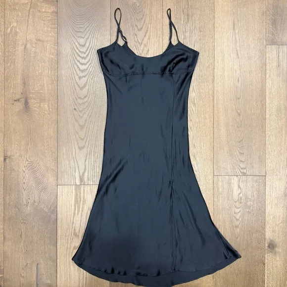 Free People Black Slip Dainty Midi Dress - Picture 1 of 5